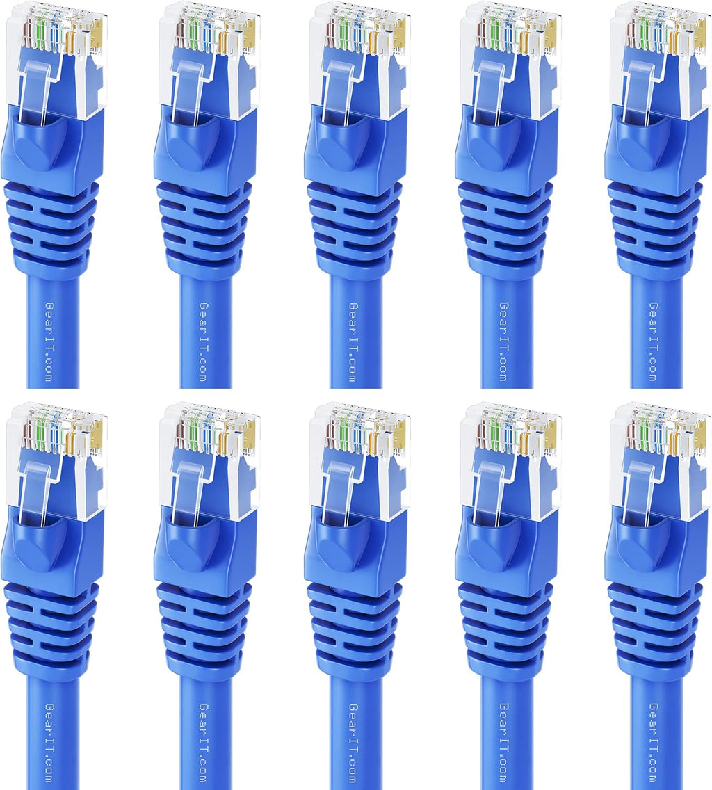 Cat 6 Ethernet Cable 1 ft 100-Pack Blue D5579