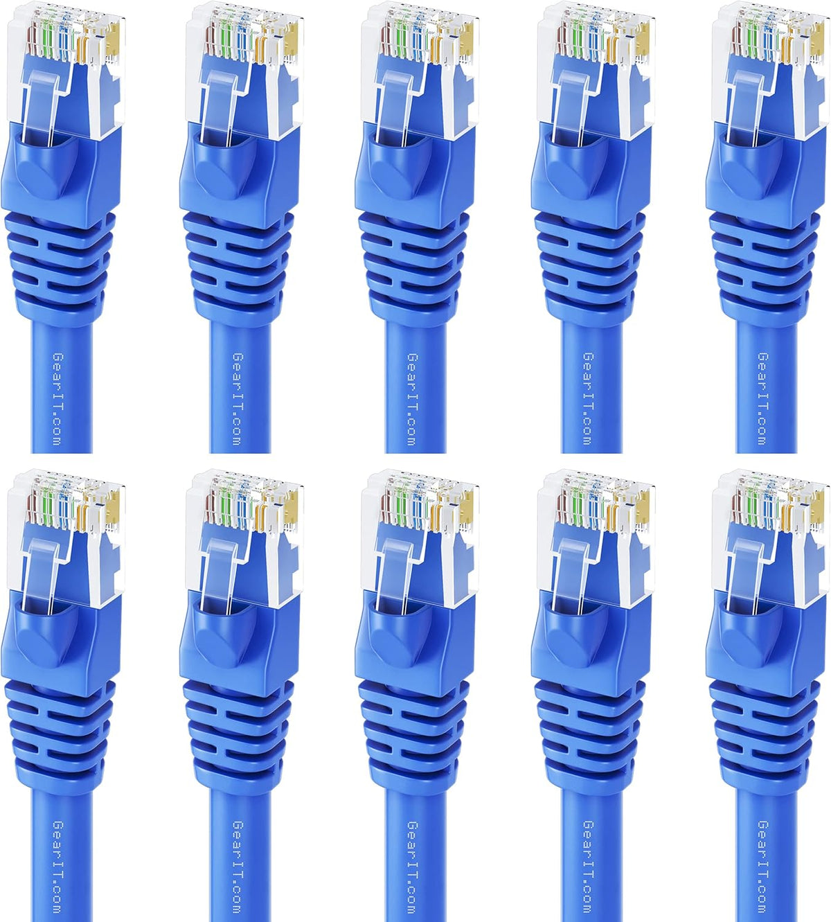 Cat 6 Ethernet Cable 1 ft 100-Pack Blue D5579