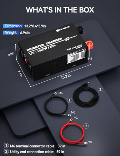 1000W Pure Sine Wave Inverter Charger E6185