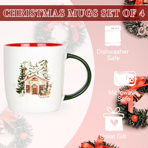 Christmas Mugs Set of 4 11Oz H90452