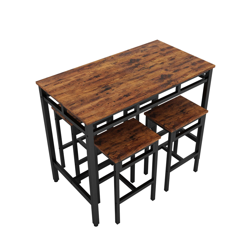 5-Piece Counter Height Pub Dining Set with Foot Support E561