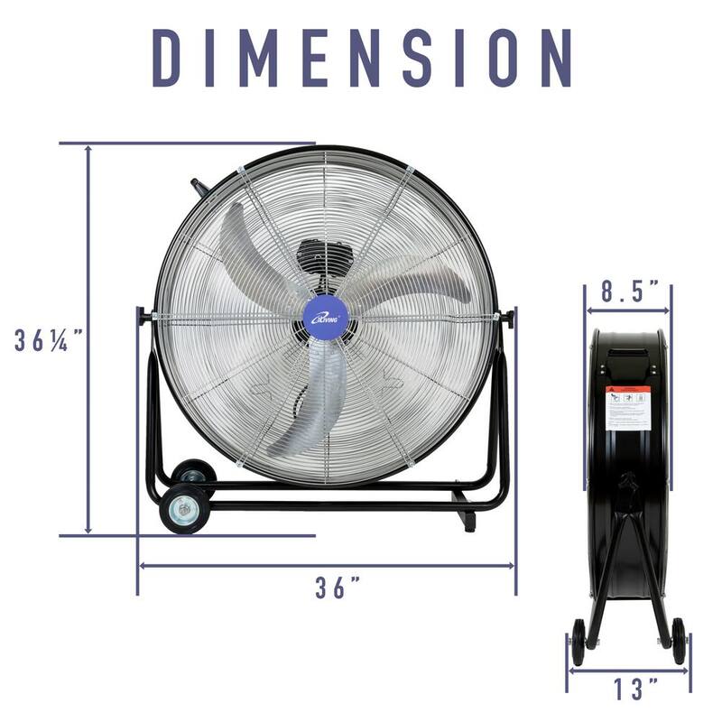 30 in. 3-Speed Portable High Velocity Drum Fan O6040