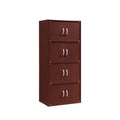 Mahogany Brown Bookcase Cabinet with Doors E6151