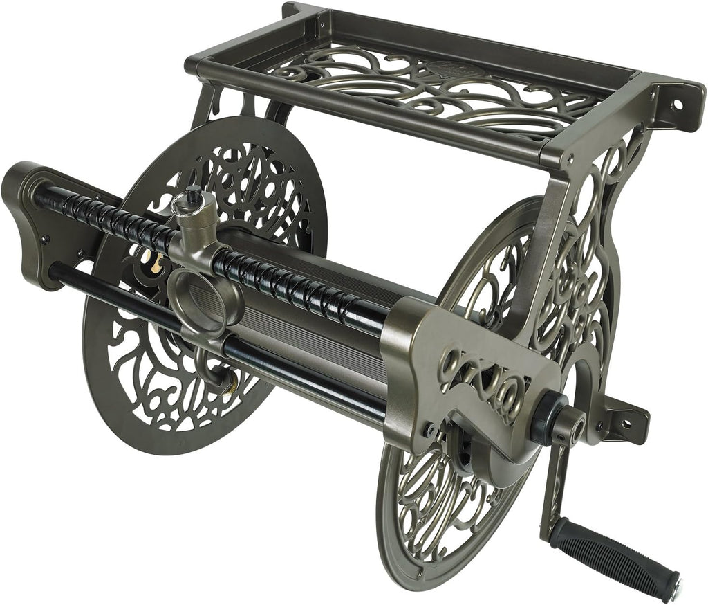 Cast Aluminum Wall Mount Garden Hose Reel N491746