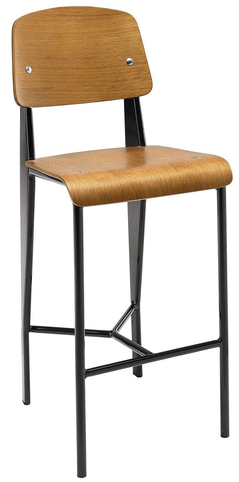 Walnut Black Counter Stool E7128
