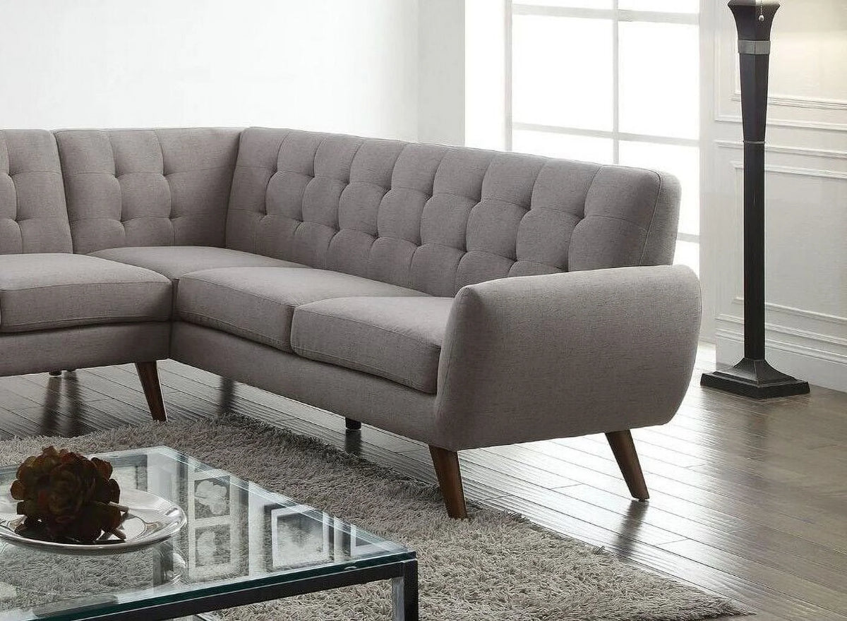 Light Gray Fabric 2pc Sectional Sofa X708