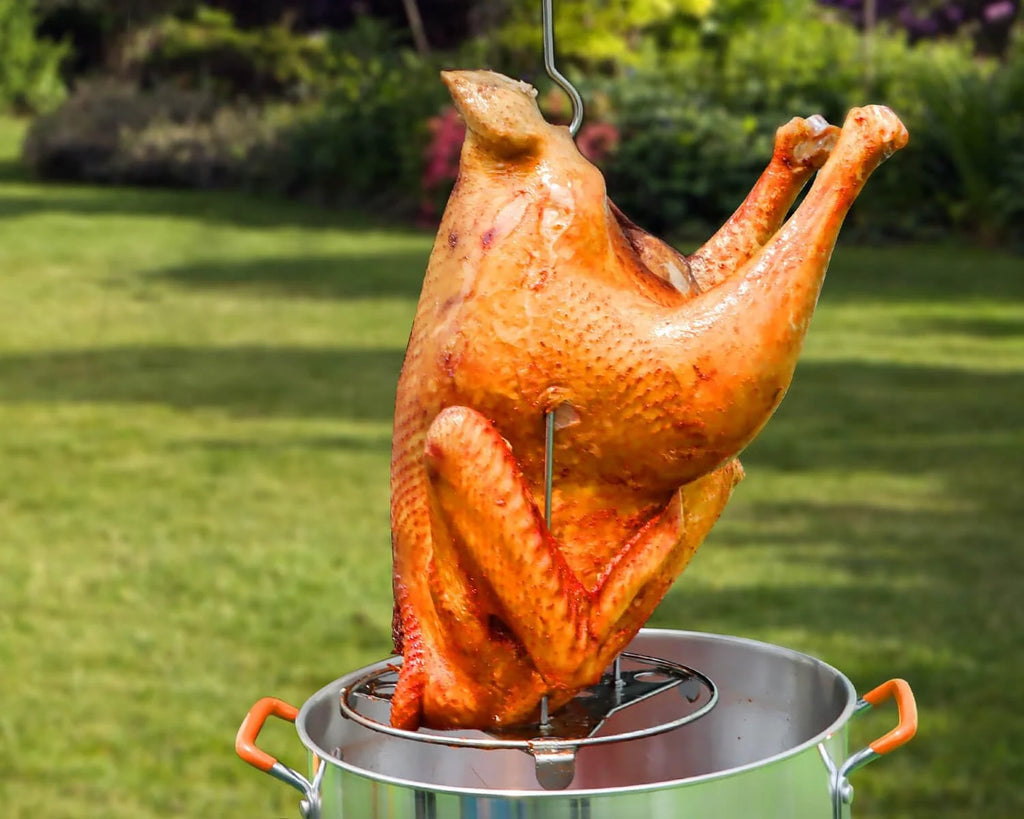 Propane Outdoor Turkey Fryer 30 & 10 Quart Aluminum Seafood Boiler Steamer Kit E5826