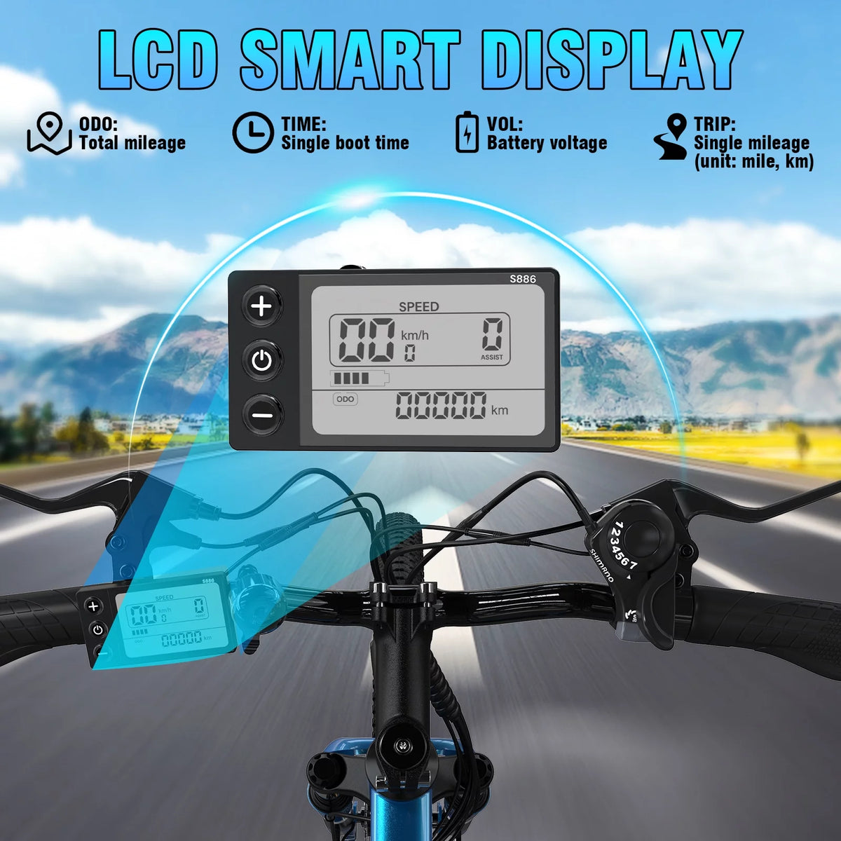 500W 26 Electric Mountain Bike with 36V 12 Ah Removable Lithium-Ion Battery X531482