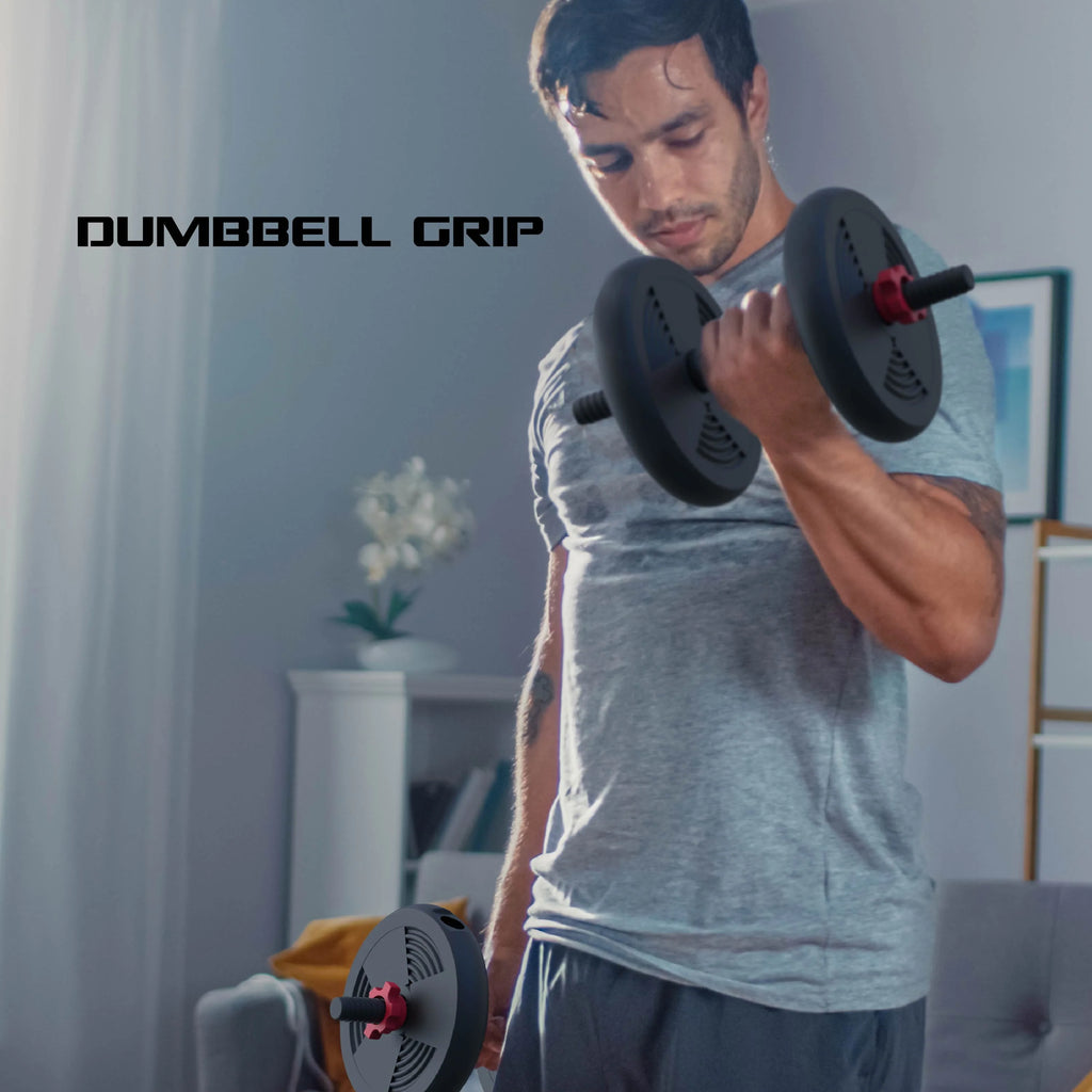 60 lbs Adjustable Dumbbell Barbell and Kettlebell Weight Set A529