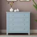 Blue 4 Drawer Wood Dresser K50457
