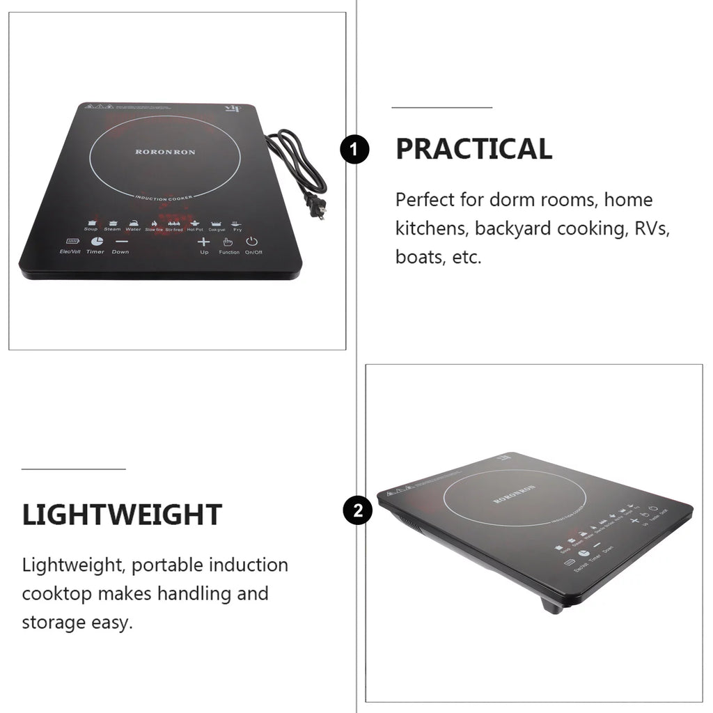 1000W Portable Induction Cooktop with Child Safety Lock & Timer S81758