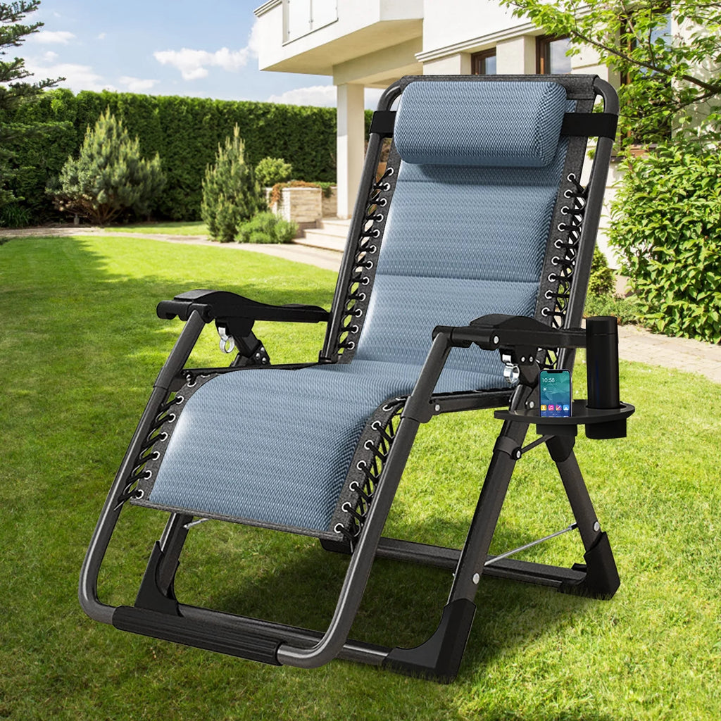 Zero Gravity Folding Recliner Chair with Cup Holder O97287