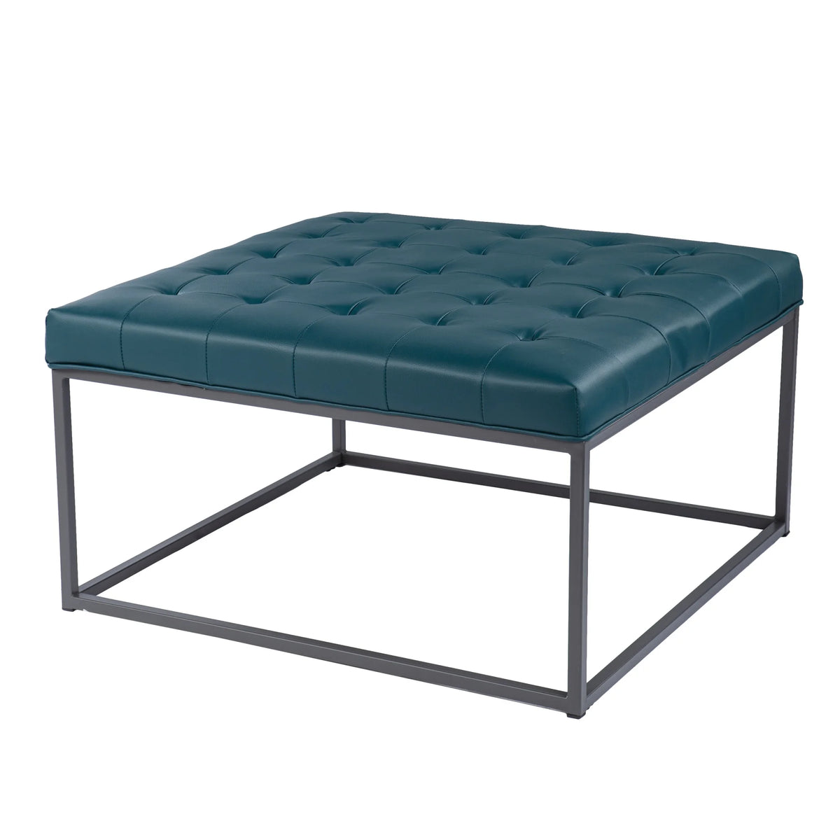 Blue Upholstered Cocktail Ottoman U4973