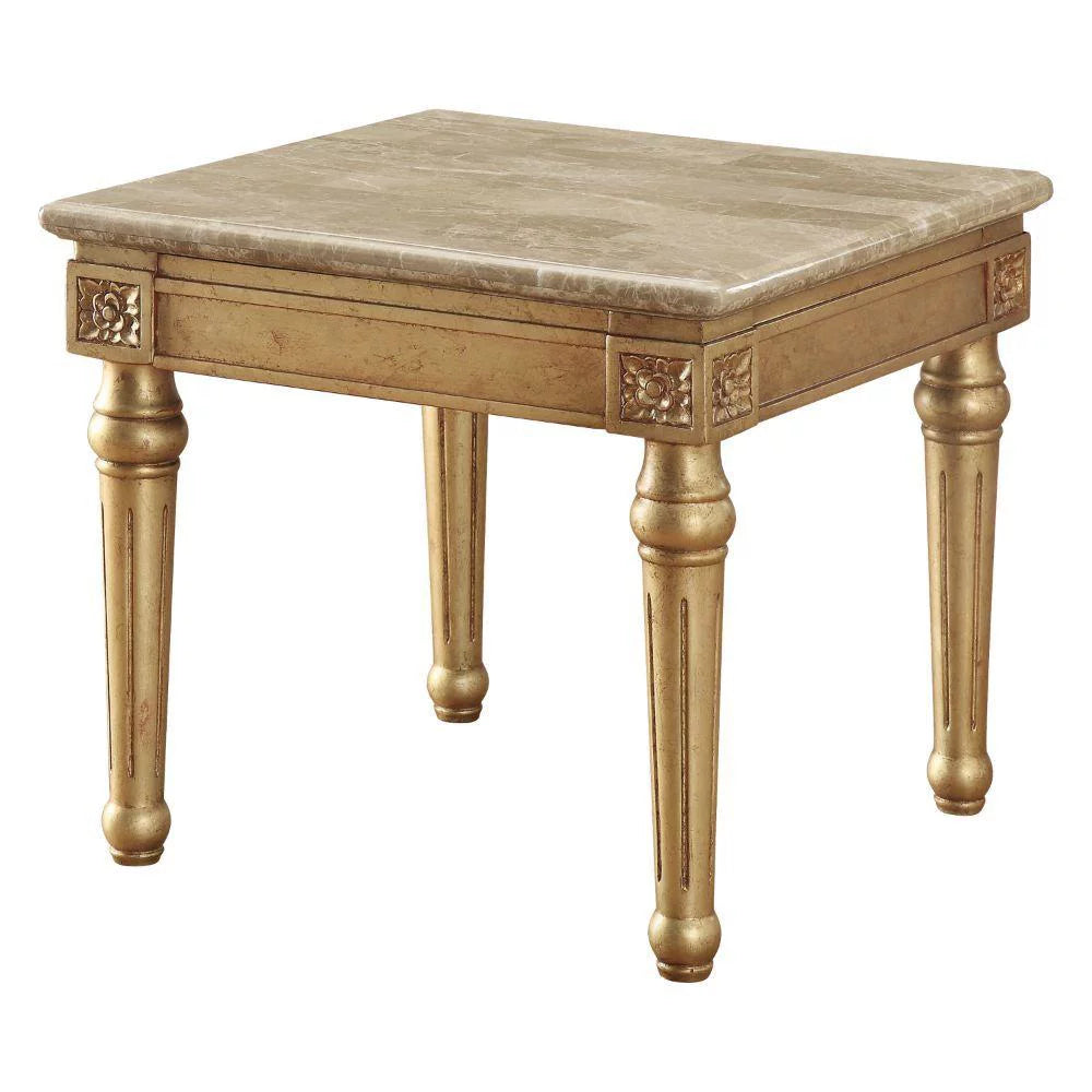 Beige Marble Antique Gold 3pcs Living Room Set P525