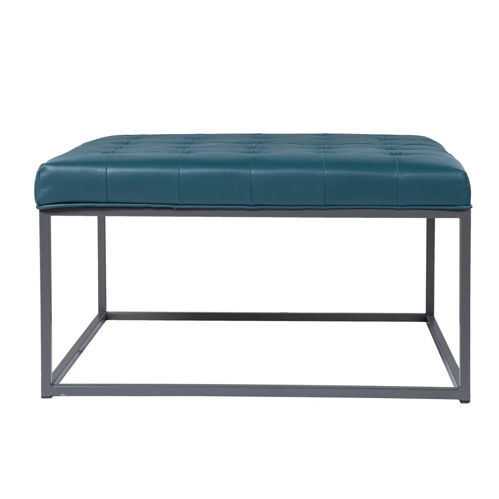 Blue Upholstered Cocktail Ottoman U4973