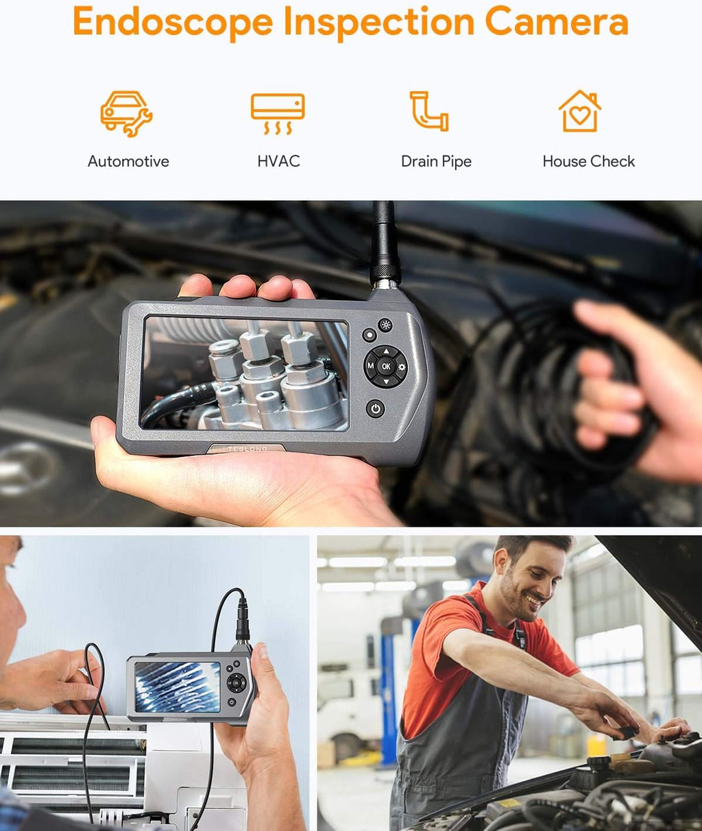 Waterproof Borescope Inspection Camera with 4.5 IPS Monitor S255455
