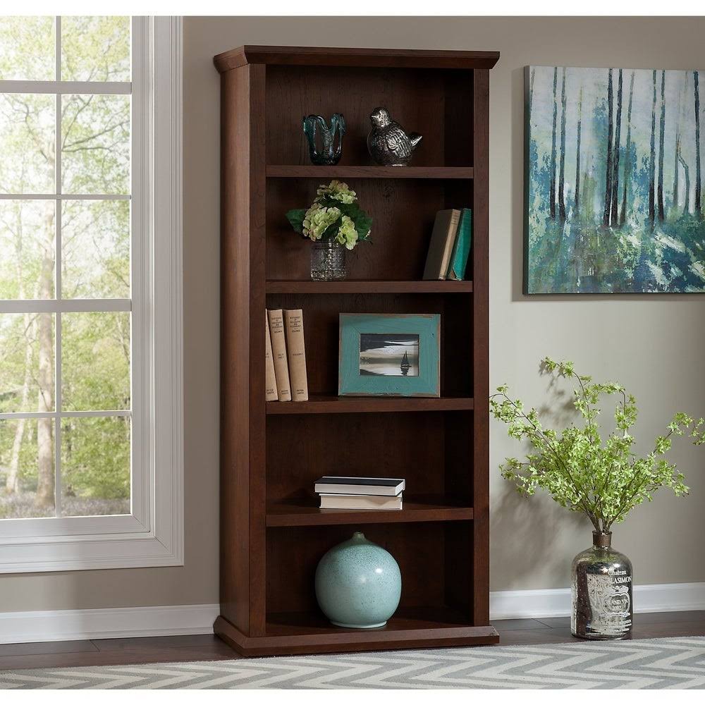 White Oak 5 Shelf Bookcase Set of 2 J54153