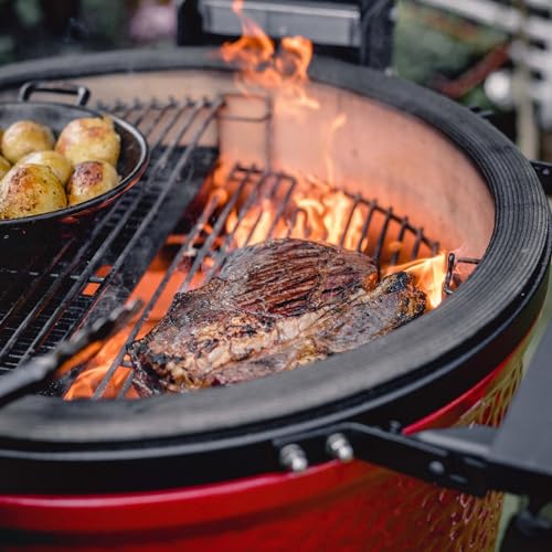 18-inch Ceramic Charcoal Grill and Smoker with Cart G945654
