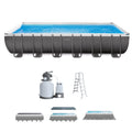 24' x 12' x 52 Rectangular Frame Swimming Pool with Sand Filter X416