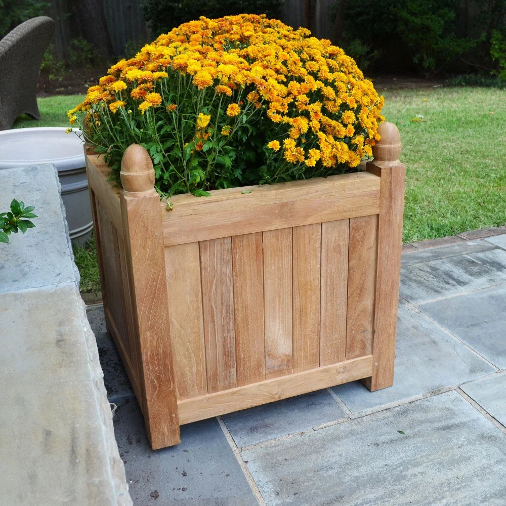 Grade A Teak 25in Square Planter Box F8698