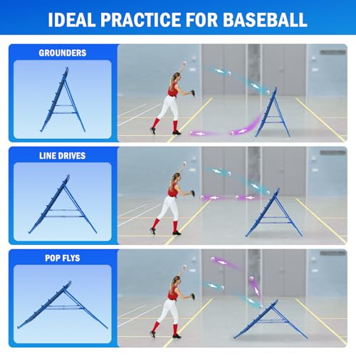 4x4FT Volleyball Rebounder Net with 2 x 6-Angle Quick Adjustments I406