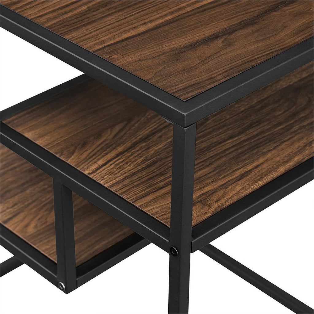 16" Metal and Wood Side Table R743217