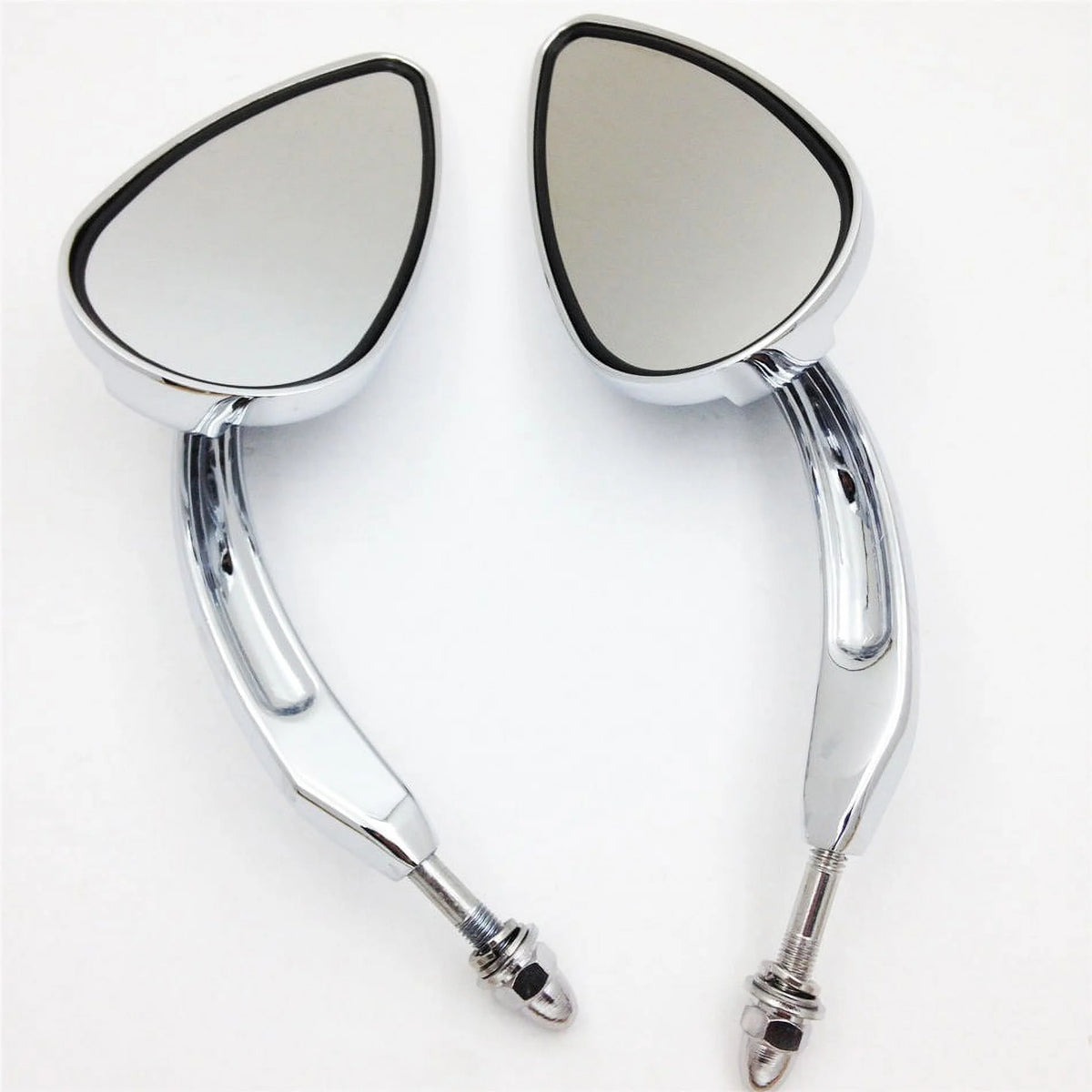 Skull Flame Side Mirrors chrome D984