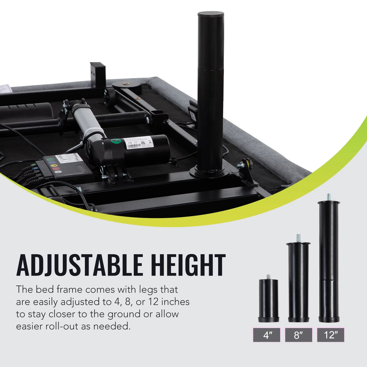 Queen Size Motorized Bed Frame with Remote Control F570