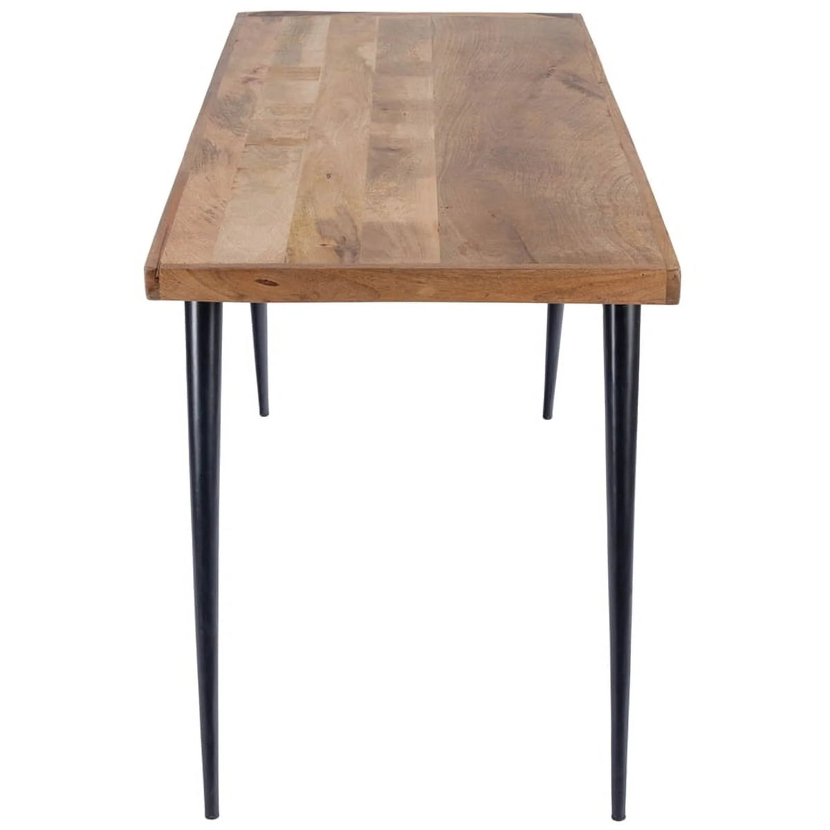 Rustic Industrial Natural Wood and Metal Desk in Brown B703