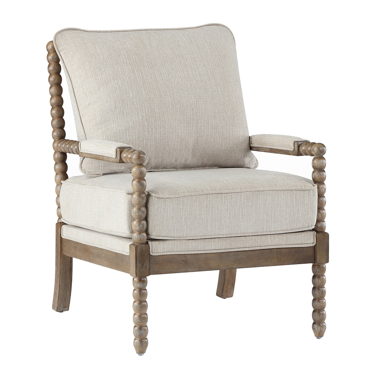 Linen Chenille Accent Chair Set with Wood Frame S460