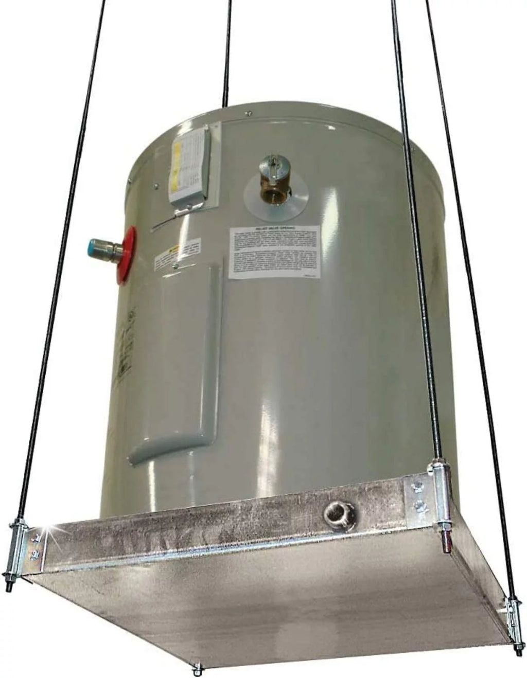 Ceiling Mounted Water Heater Platform with Steel Drain, Up To 20 Gallons A7956