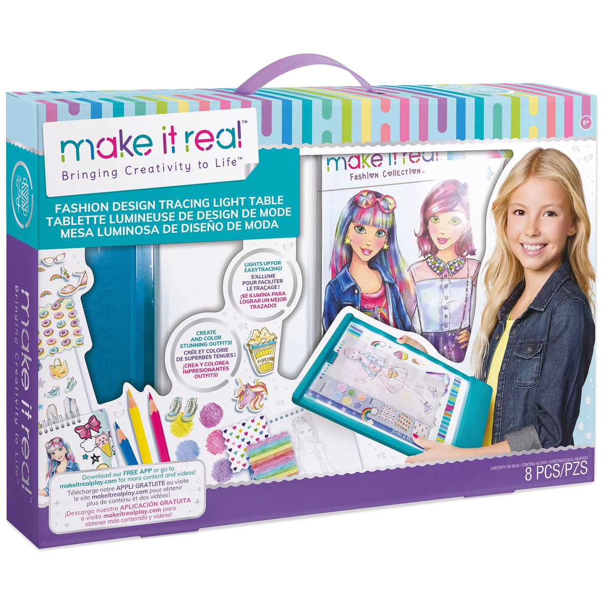 Fashion Design Tracing Light Table 8 Piece Kit D32748