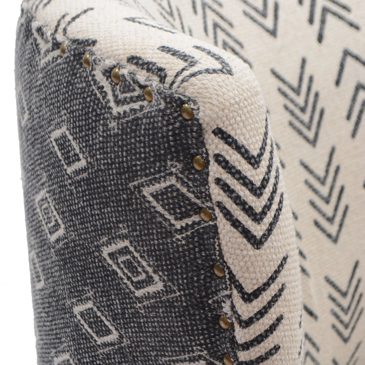Cream Charcoal Accent Chair with Wooden Legs V93558