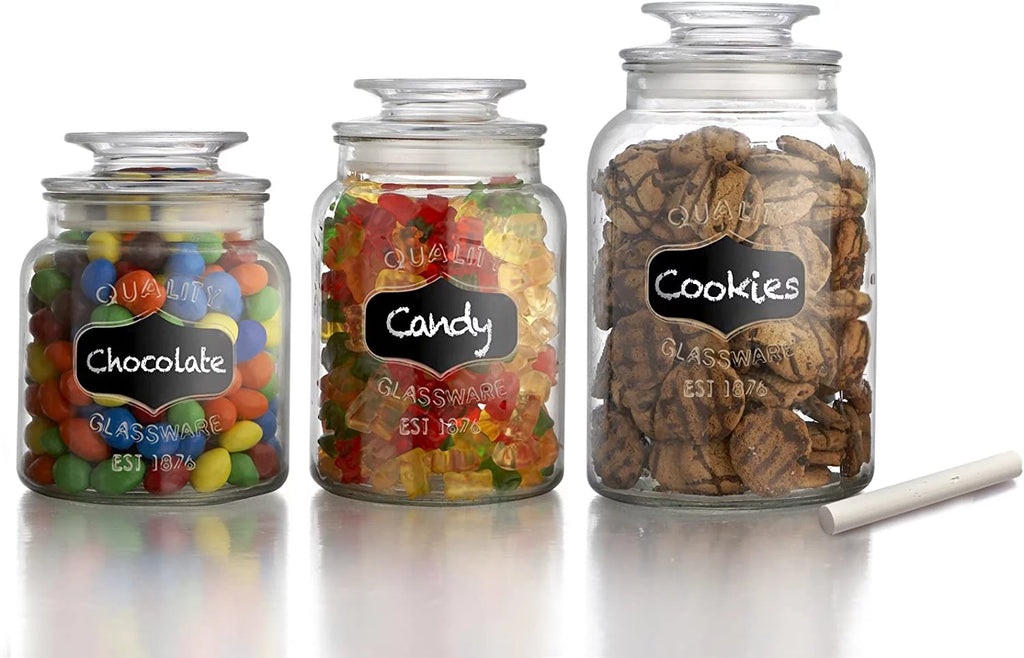 Clear Glass Food Storage Containers Set of 3 J42297
