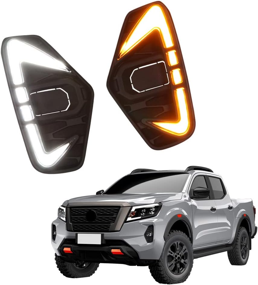 LED Daytime Running Light 2pcs White Yellow Turn Signals R122432