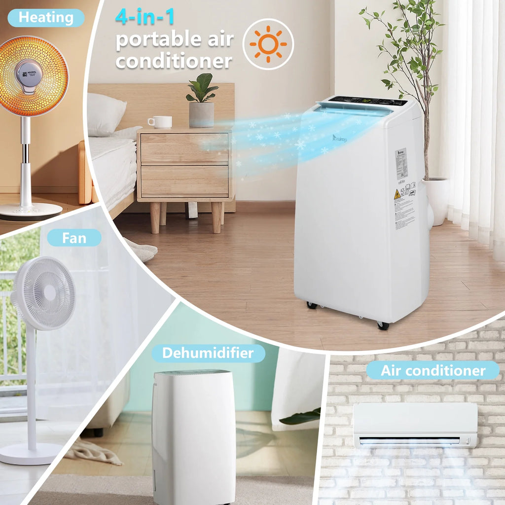 White Portable Air Conditioner & Dehumidifier H7504