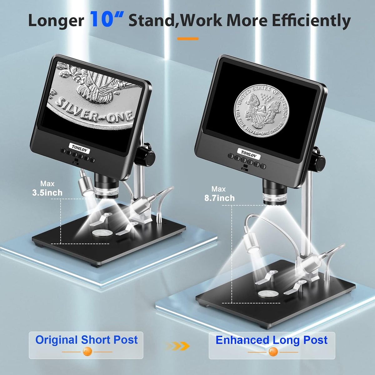 Adjustable Aluminium Alloy Digital Microscope Stand Pack of 2 M765674