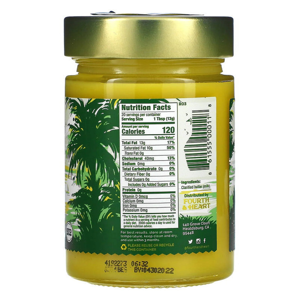 Grass-Fed Ghee Clarified Butter 9 oz Pack of 2 Y452