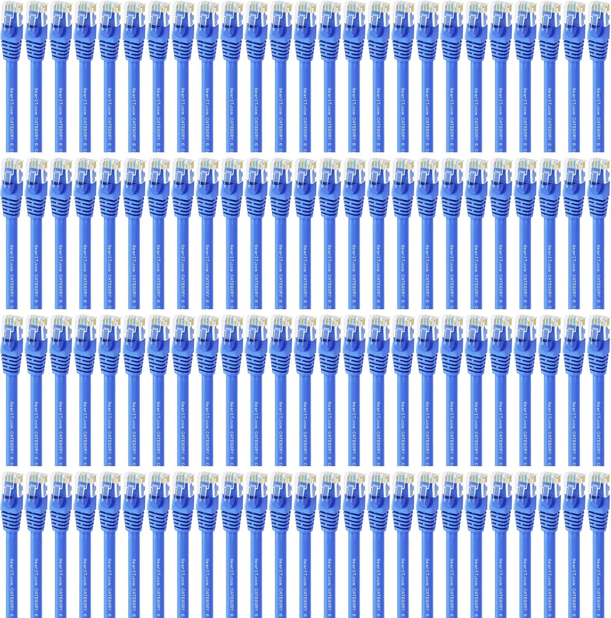 Cat 6 Ethernet Cable 1 ft 100-Pack Blue D5579