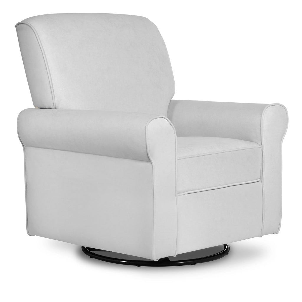 Gray Upholstered Swivel Glider B4819