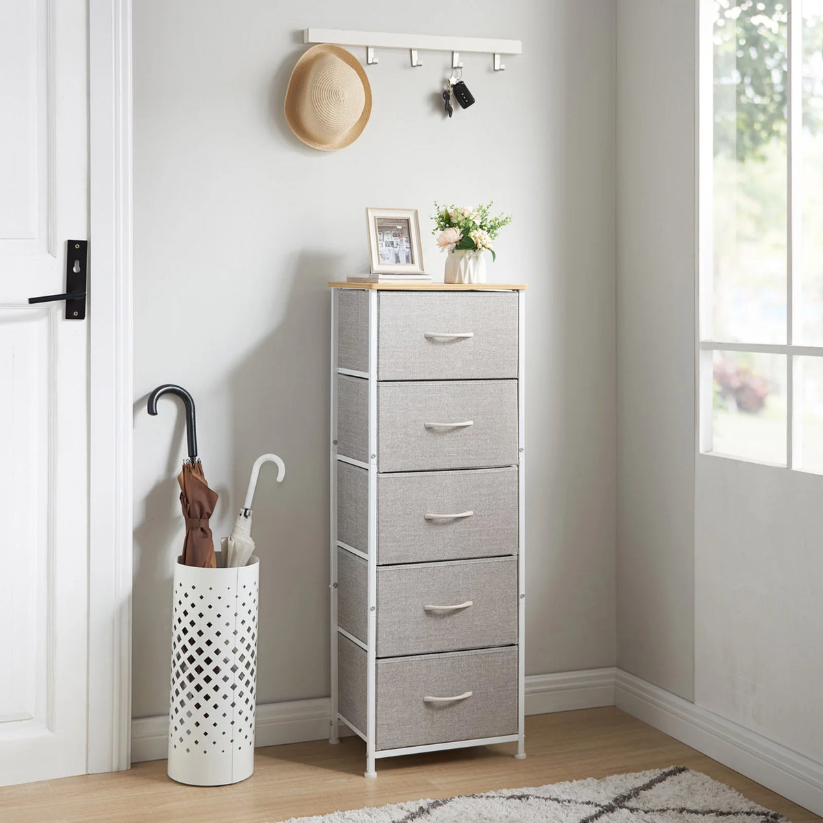 5 Drawer Fabric Dresser U1806