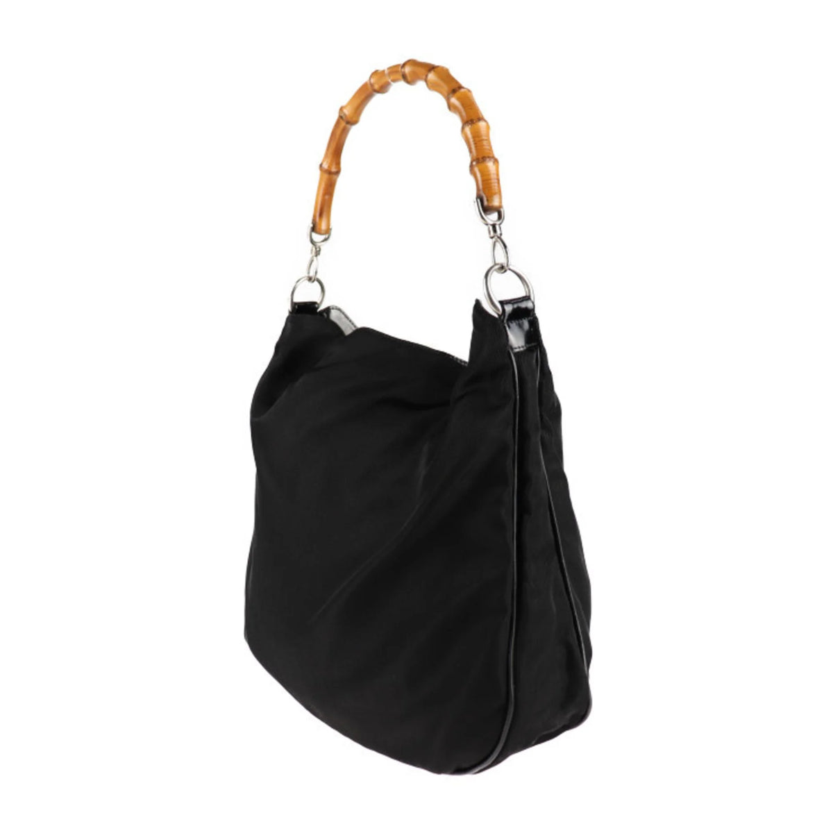 Black Synthetic Shoulder Bag P599