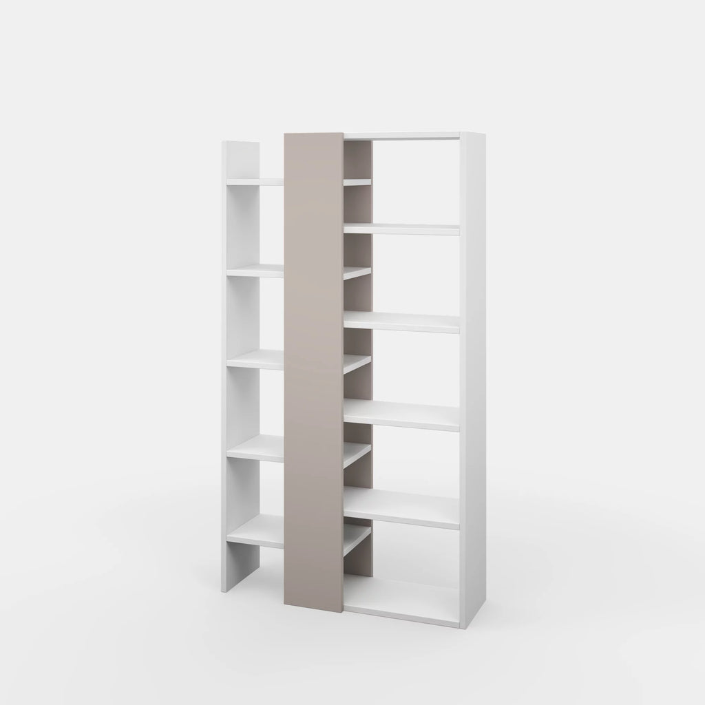 White Light Mocha Modern Bookcase P458