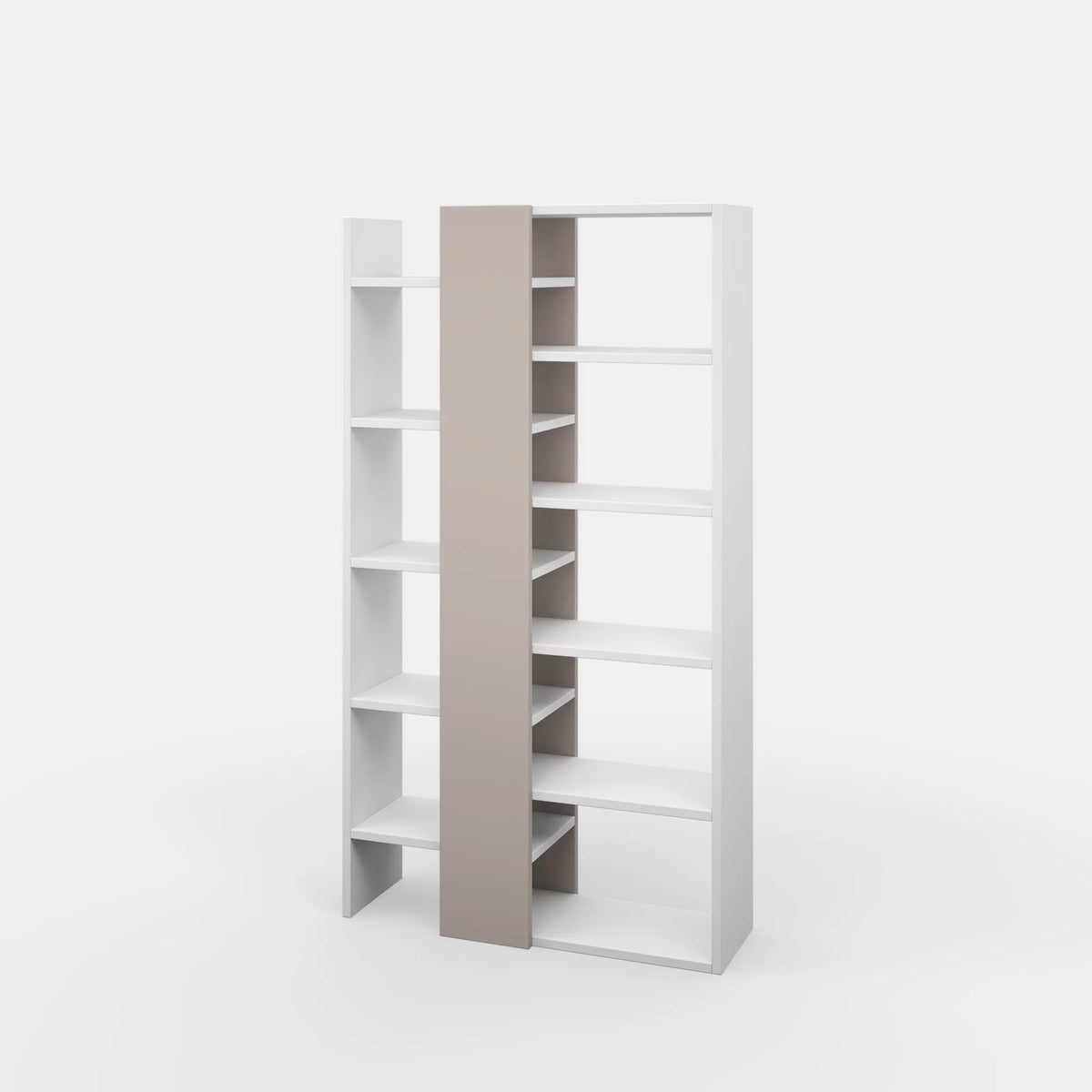 White Light Mocha Modern Bookcase P458
