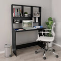 Black Computer Desk with Storage Shelves P77367