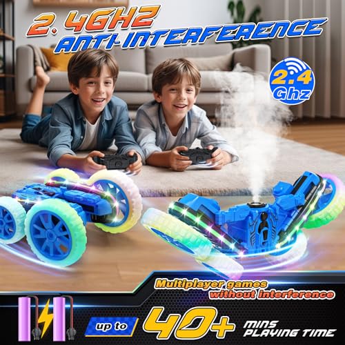 Remote Control Car, 360°Rotating 4WD Off-Road Stunt Car, Black M672940