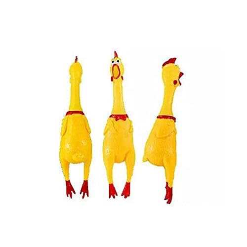 2 Pack Large Rubber Chicken Toy 12 inch I63856