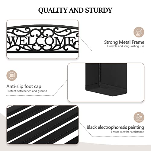 Black Metal Outdoor Bench B1559