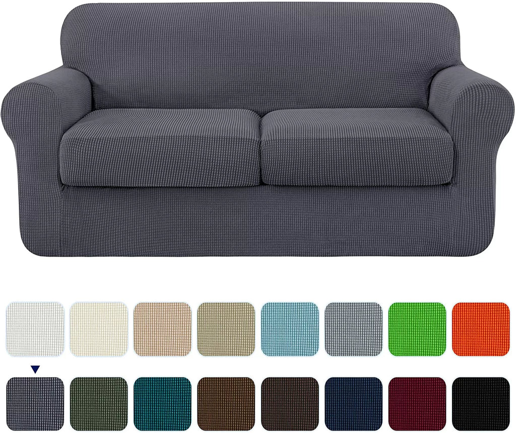 3-Piece High Spandex Textured Grid Sofa Slipcover M68501