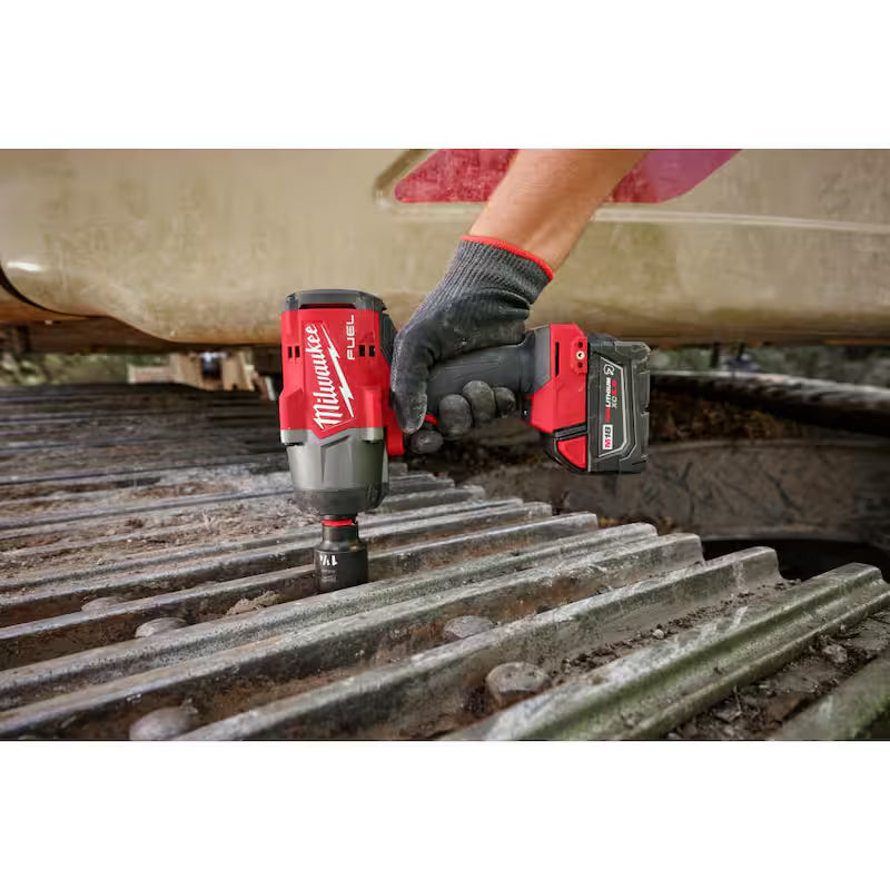 18V Lithium-Ion Brushless Cordless 1/2 in. Impact Wrench Kit with 5.0 Ah Battery and Bag J1745
